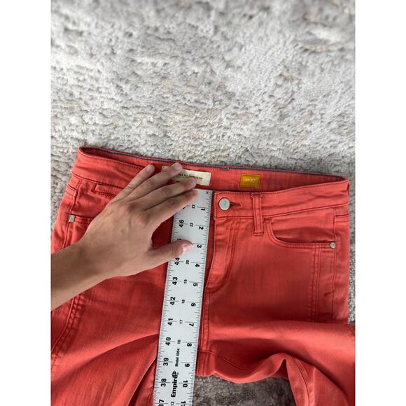 Pilcro Size 27 Stet Ankle Stretch Casual Jeans Orange Pink Pants Button Zip - Picture 7 of 13